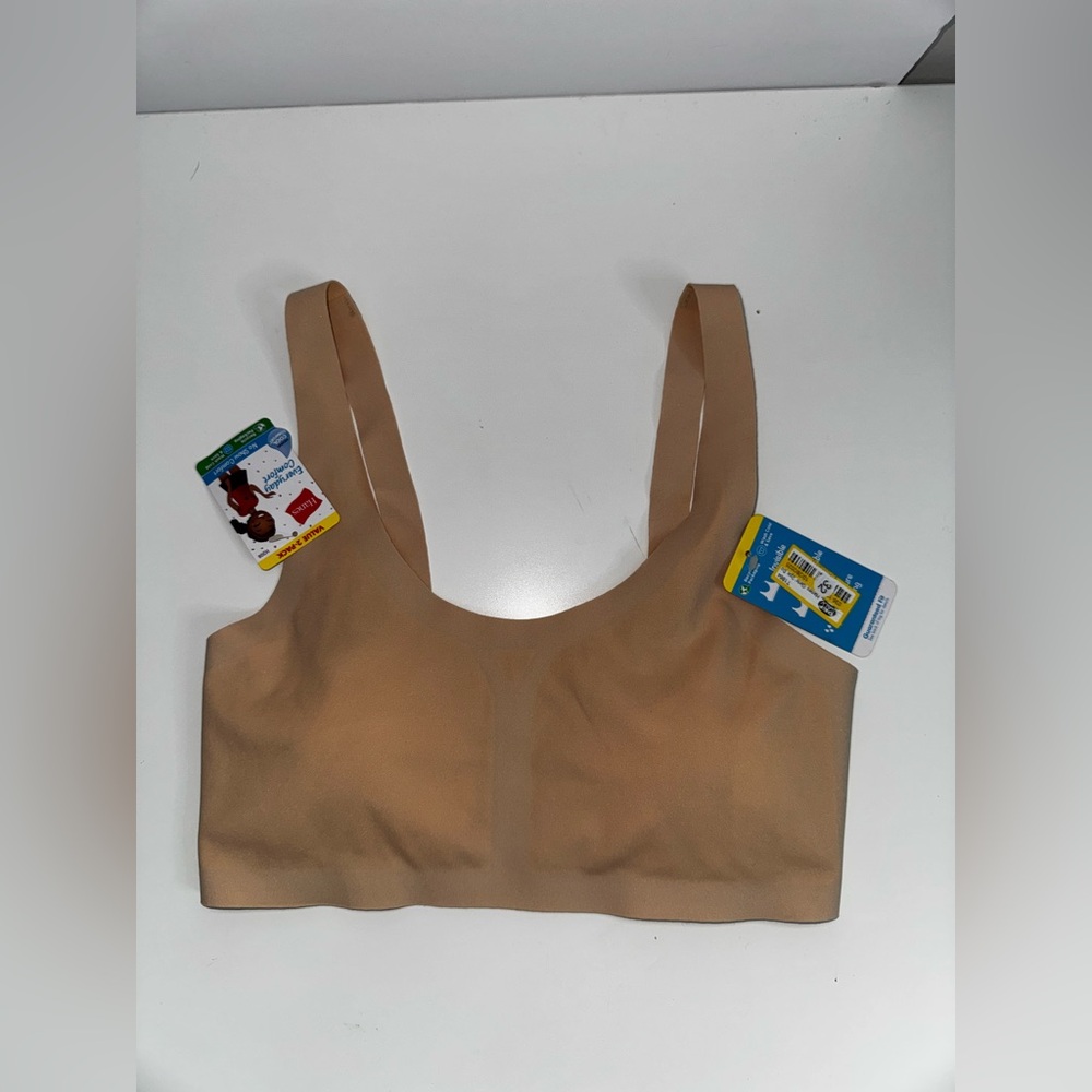 NWT Hanes Everyday Comfort Teen Bra in Beige youth XL